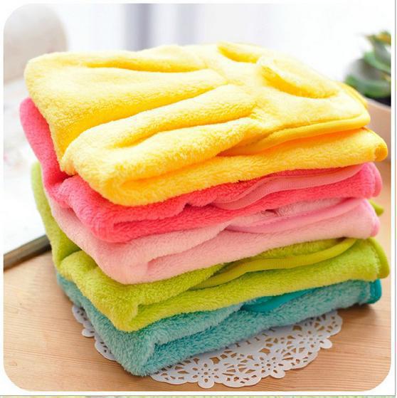 Candy Colors Soft Coral Velvet Cartoon Animal Towel