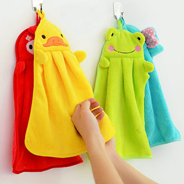 Candy Colors Soft Coral Velvet Cartoon Animal Towel