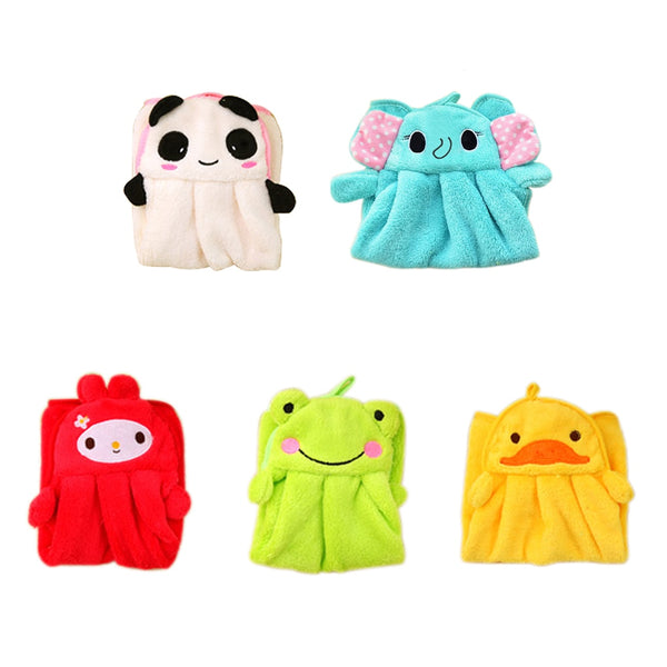 Candy Colors Soft Coral Velvet Cartoon Animal Towel