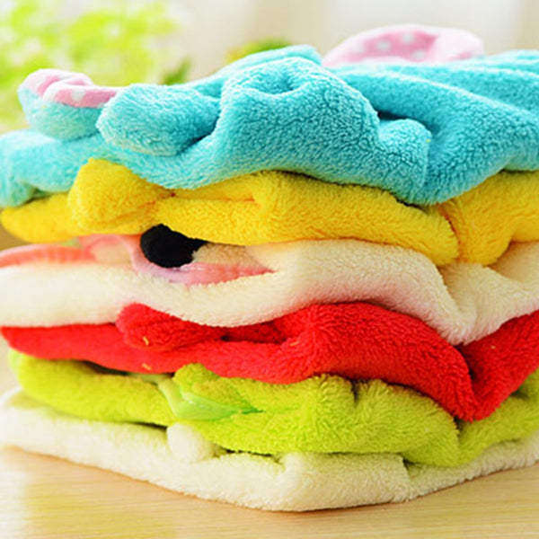 Candy Colors Soft Coral Velvet Cartoon Animal Towel