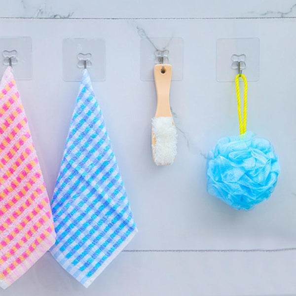 2pcs Bathroom kitchen home Strong Paste sticker Hook Key Towel Hanger Holder Hooks